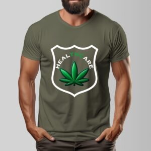 "Healthcare" Men's Dark T-Shirt – Advocate for the Green Side of Wellness!