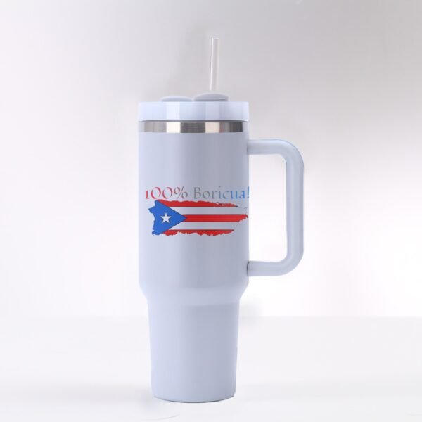 "100% Boricua" 40 oz Tumbler – Keep Your Heritage Close, and Your Drink Closer!