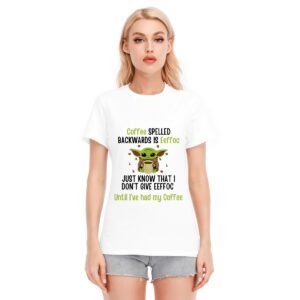 Women's Coffee First, Attitude Later – Funny Yoda-Inspired Graphic Tee!