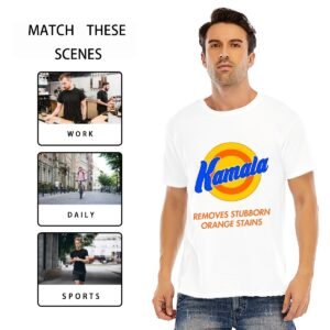 "Kamala Removes Stubborn Orange Stains" Men's T-Shirt – Make a Bold Statement!