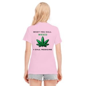 "What You Call Weed, I Call Medicine" Women's T-Shirt – Advocate for Natural Healing!