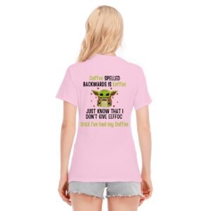 Women's Coffee First, Attitude Later – Funny Yoda-Inspired Graphic Tee!