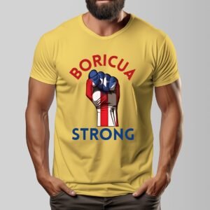 "Boricua Strong" Men's T-Shirt – Stand Tall, Wear Your Pride