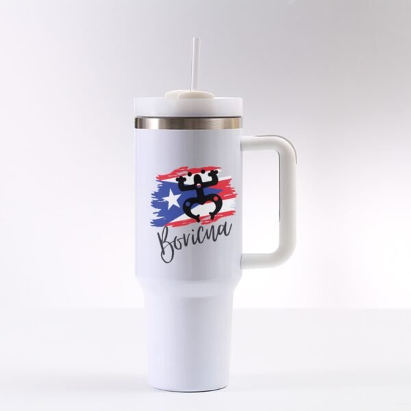 "Boricua" 40 oz Tumbler – Sip and Celebrate Your Heritage!