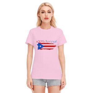 "100% Boricua" Women's T-Shirt – Flaunt Your Puerto Rican Pride!