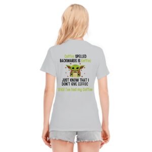 Women's Coffee First, Attitude Later – Funny Yoda-Inspired Graphic Tee!