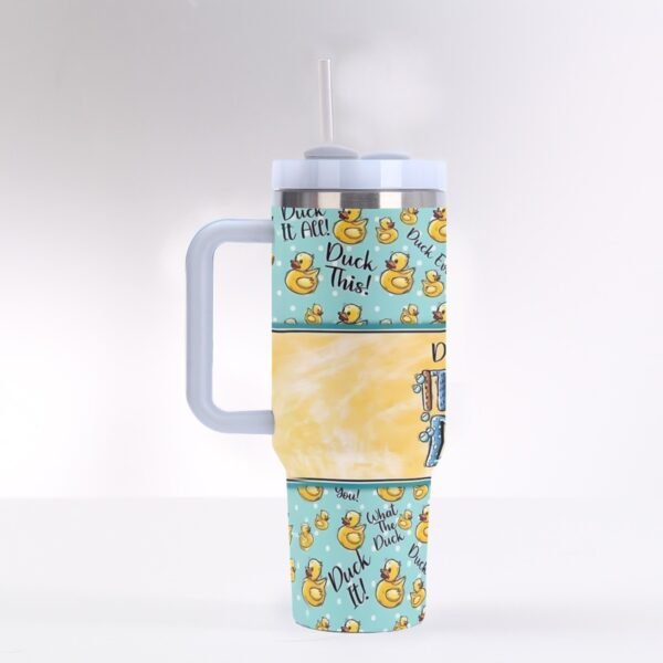 "40 oz ‘It’s Never Duck’ Stainless Steel Tumbler – Sip in Style and Say it Loud!"