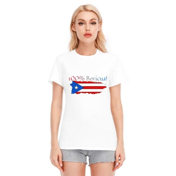 "100% Boricua" Women's T-Shirt – Flaunt Your Puerto Rican Pride!
