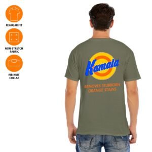 "Kamala Removes Stubborn Orange Stains" Men's T-Shirt – Make a Bold Statement!