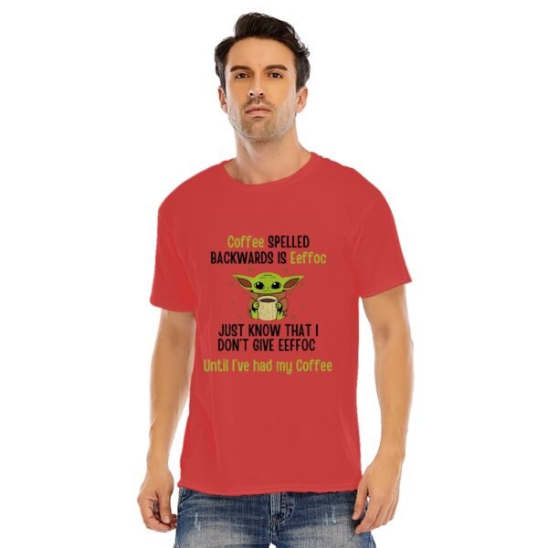 Men's Coffee First, Attitude Later – Funny Yoda-Inspired Graphic Tee!