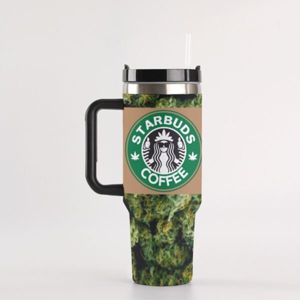 "Starbuds Coffee" 40 oz Tumbler – Sip, Relax, and Unwind!