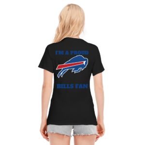 "I'm a Proud Bills Fan" Women's T-Shirt – Boldly Show Your Team Pride!