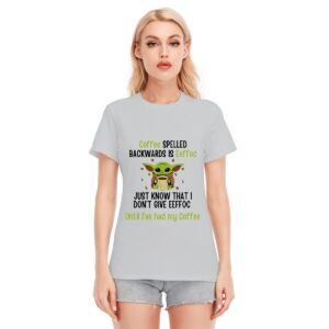 Women's Coffee First, Attitude Later – Funny Yoda-Inspired Graphic Tee!