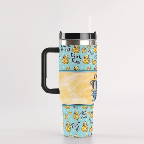 "40 oz ‘It’s Never Duck’ Stainless Steel Tumbler – Sip in Style and Say it Loud!"