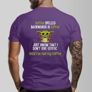 Men's Dark Coffee First, Attitude Later – Funny Yoda-Inspired Graphic Tee!