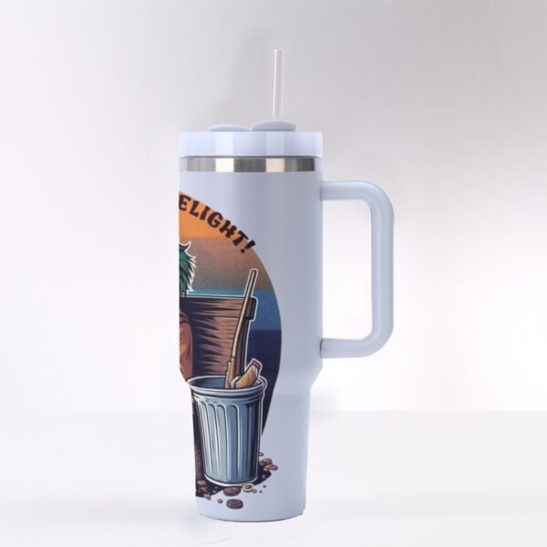 "40 oz Stainless Steel Tumbler with Handle & Attitude - Stay Hydrated, Stay Sassy!"