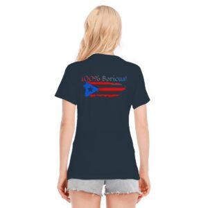 "100% Boricua" Women's T-Shirt – Flaunt Your Puerto Rican Pride!