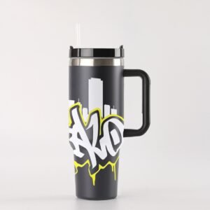 Buffalo, NY Street Style Hydration: 40 oz Graffiti Tumbler with Handle & Straw