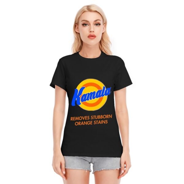 "Kamala Removes Stubborn Orange Stains" Women's T-Shirt – Clean Up in Style!