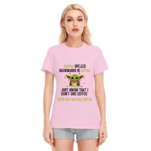 Women's Coffee First, Attitude Later – Funny Yoda-Inspired Graphic Tee!