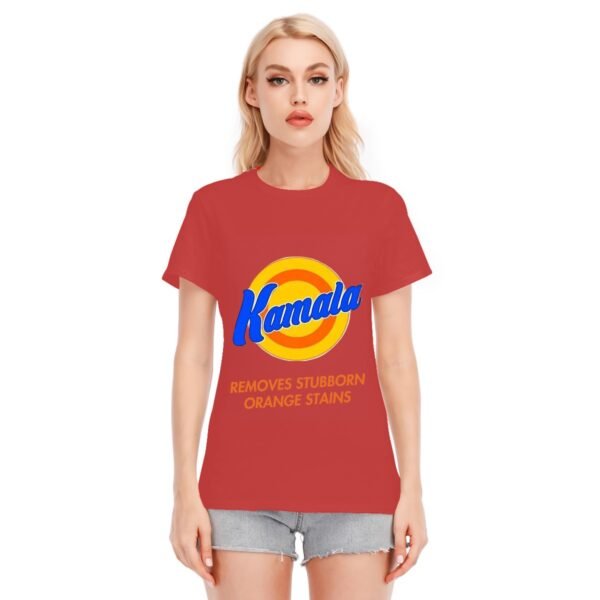 "Kamala Removes Stubborn Orange Stains" Women's T-Shirt – Clean Up in Style!