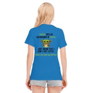 Women's Coffee First, Attitude Later – Funny Yoda-Inspired Graphic Tee!