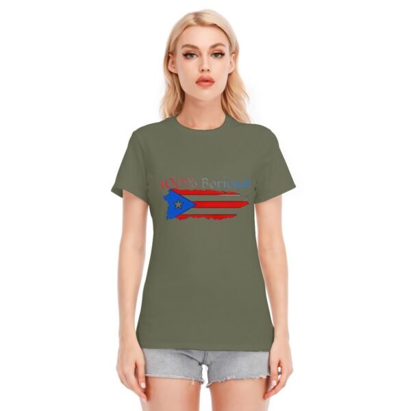 "100% Boricua" Women's T-Shirt – Flaunt Your Puerto Rican Pride!