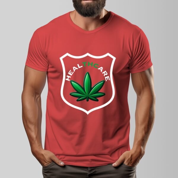 "Healthcare" Men's Dark T-Shirt – Advocate for the Green Side of Wellness!