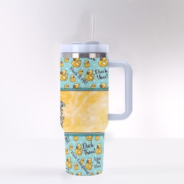 "40 oz ‘It’s Never Duck’ Stainless Steel Tumbler – Sip in Style and Say it Loud!"
