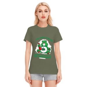 "Stay Cool Women's O-Neck Cotton Tee | Funny Smoking Care Bear Graphic | 100% Cotton, 180 GSM"