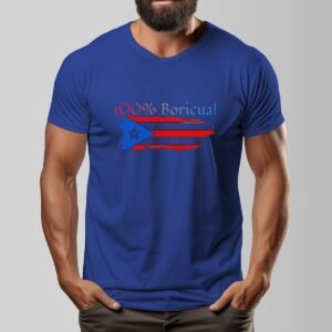 "100% Boricua" Men's T-Shirt – Wear Your Puerto Rican Pride Boldly!