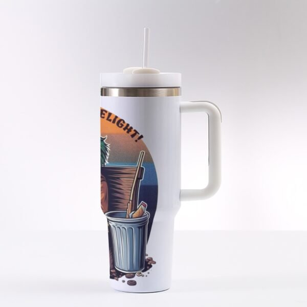 "40 oz Stainless Steel Tumbler with Handle & Attitude - Stay Hydrated, Stay Sassy!"