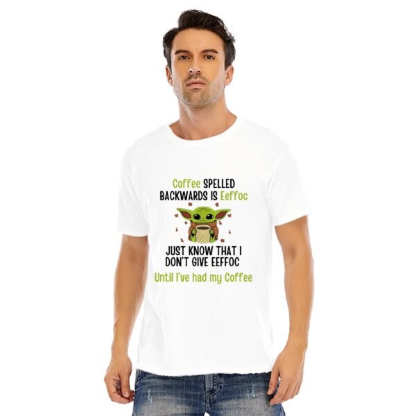 Men's Coffee First, Attitude Later – Funny Yoda-Inspired Graphic Tee!