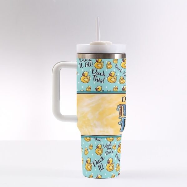 "40 oz ‘It’s Never Duck’ Stainless Steel Tumbler – Sip in Style and Say it Loud!"