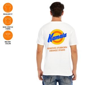 "Kamala Removes Stubborn Orange Stains" Men's T-Shirt – Make a Bold Statement!