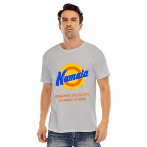 "Kamala Removes Stubborn Orange Stains" Men's T-Shirt – Make a Bold Statement!