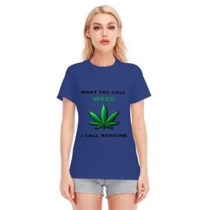 "What You Call Weed, I Call Medicine" Women's T-Shirt – Advocate for Natural Healing!