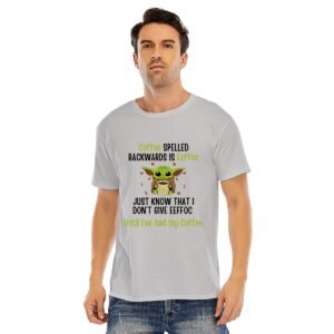 Men's Coffee First, Attitude Later – Funny Yoda-Inspired Graphic Tee!