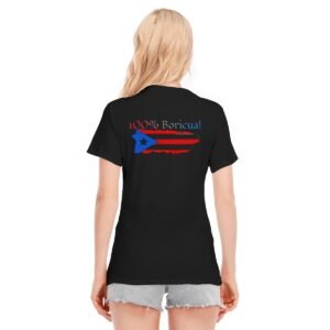 "100% Boricua" Women's T-Shirt – Flaunt Your Puerto Rican Pride!