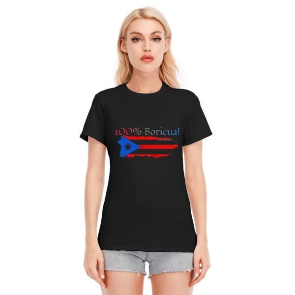 "100% Boricua" Women's T-Shirt – Flaunt Your Puerto Rican Pride!