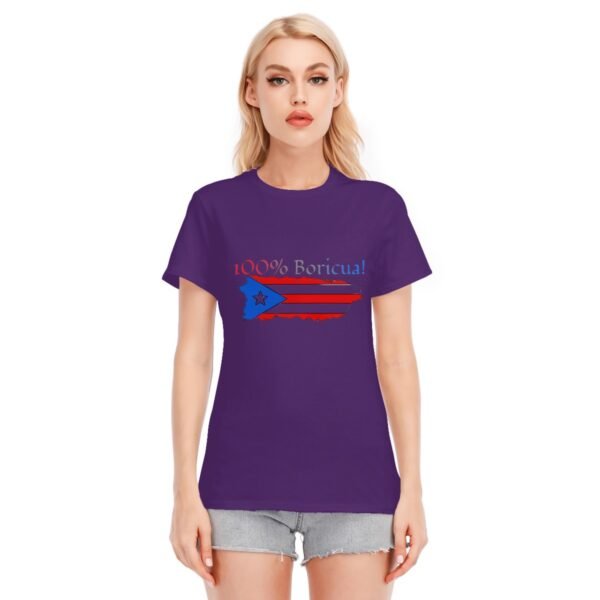 "100% Boricua" Women's T-Shirt – Flaunt Your Puerto Rican Pride!