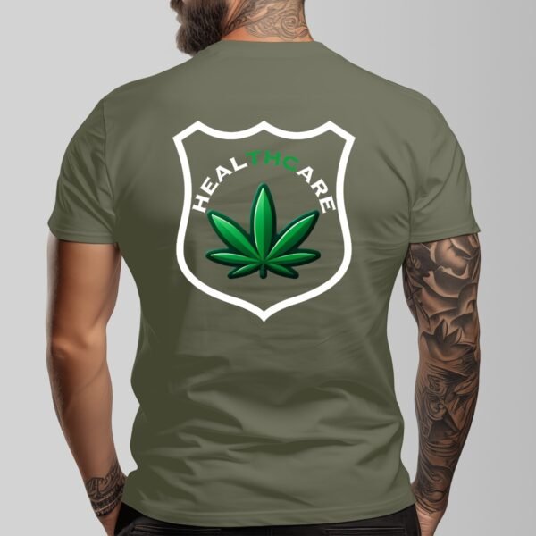 "Healthcare" Men's Dark T-Shirt – Advocate for the Green Side of Wellness!