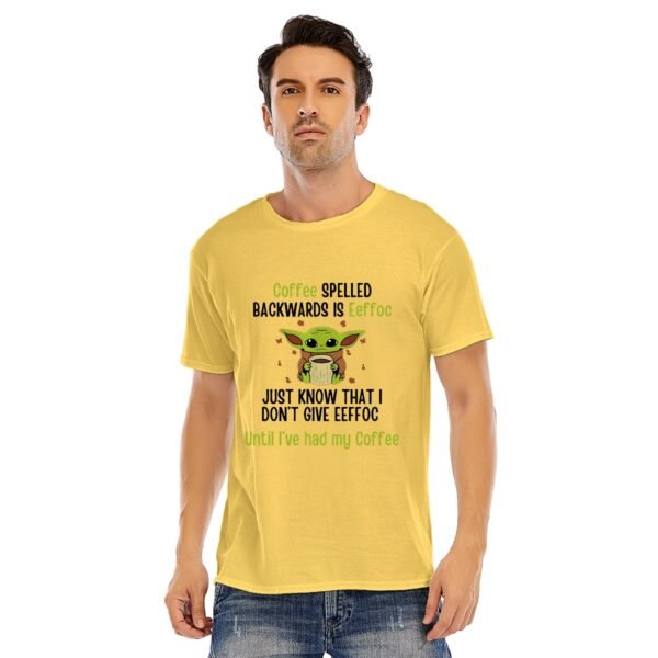 Men's Coffee First, Attitude Later – Funny Yoda-Inspired Graphic Tee!