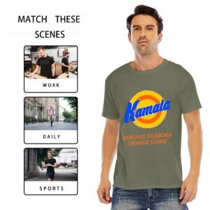 "Kamala Removes Stubborn Orange Stains" Men's T-Shirt – Make a Bold Statement!