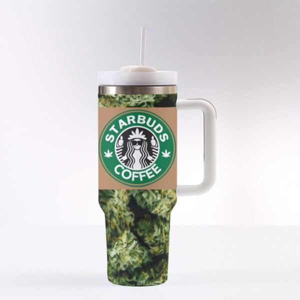 "Starbuds Coffee" 40 oz Tumbler – Sip, Relax, and Unwind!