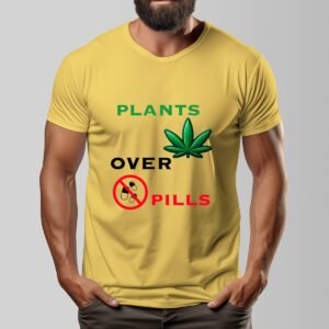 "Plants Over Pills" Men's T-Shirt – Champion the Natural Choice!