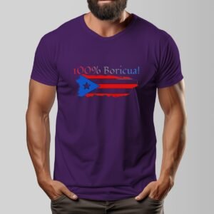 "100% Boricua" Men's T-Shirt – Wear Your Puerto Rican Pride Boldly!