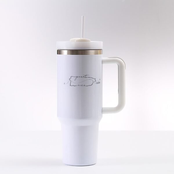 "Puerto Rico Map" 40 oz Tumbler with Handle – Sip with Island Pride!