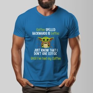 Men's Dark Coffee First, Attitude Later – Funny Yoda-Inspired Graphic Tee!