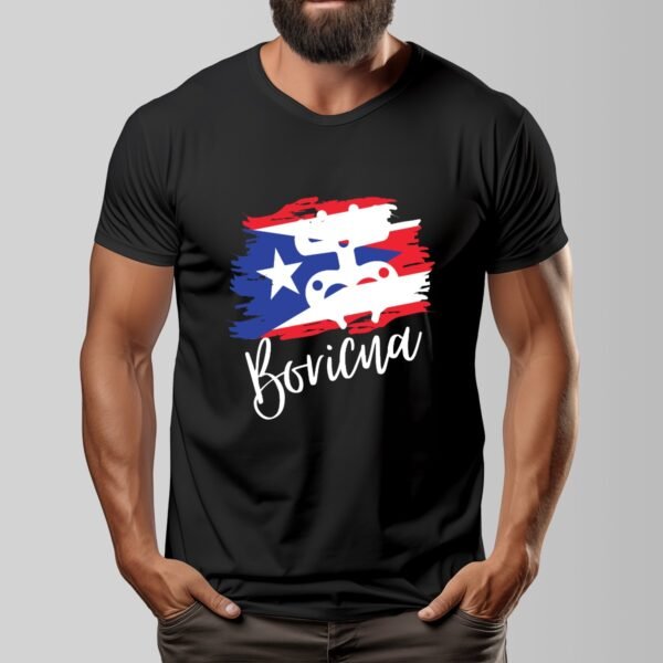 "Boricua" Men's Dark T-Shirt – Proudly Represent Your Puerto Rican Roots!